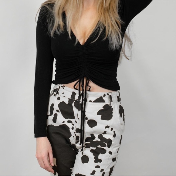 Cream Cow Bootcut Jeans 🐄 - Picture 2 of 2